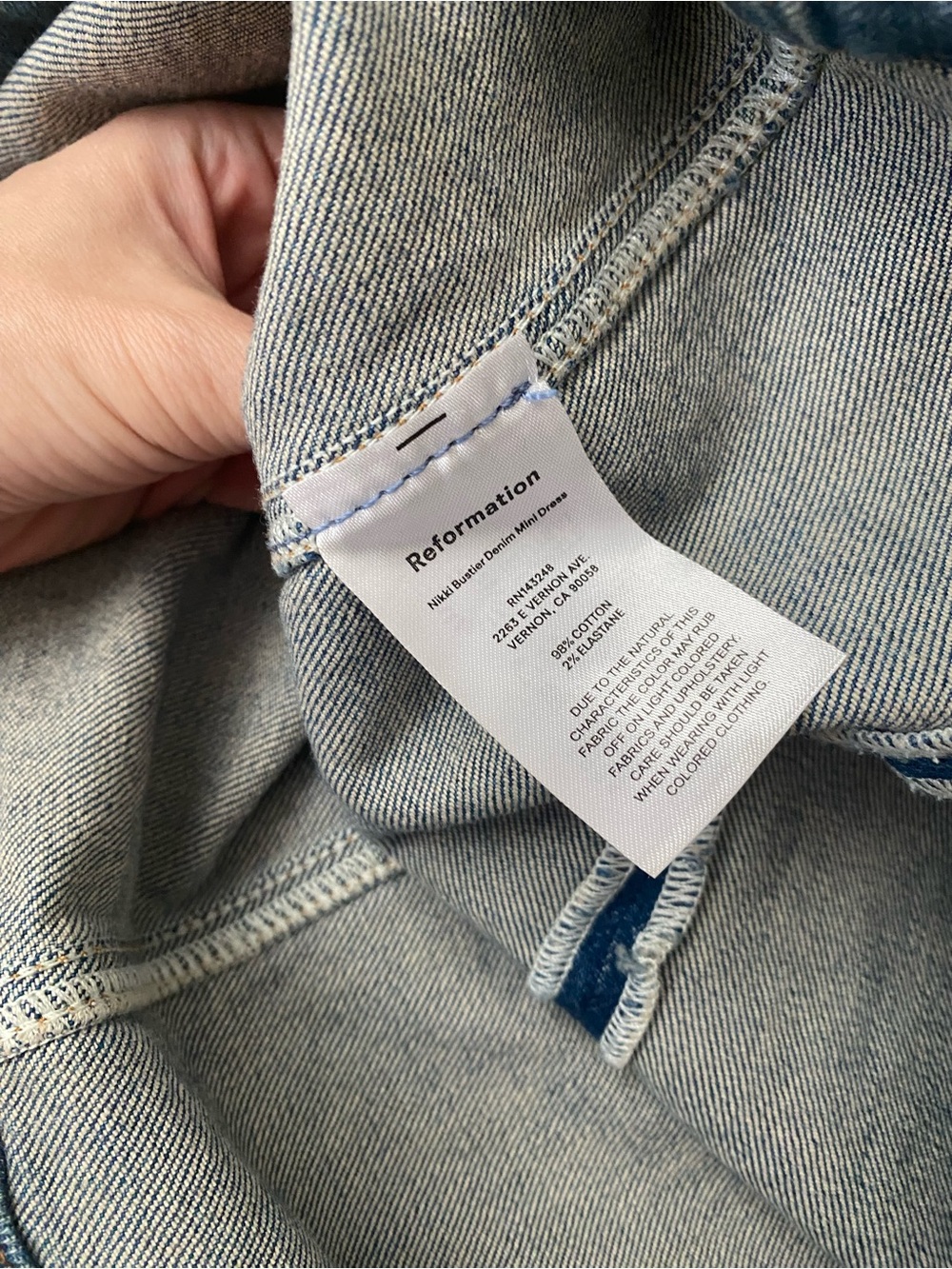 Reformation Nikki Denim Bustier Dress - Picture 4 of 4
